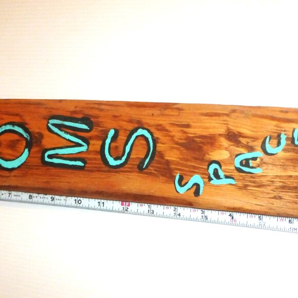 MOM'S SPACE Hand Painted WOOD SIGN Wood Plank Rustic Wood SAYING - Picture 5 of 6
